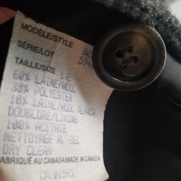 Daniel Hetcher Women's Wool Blend Coat Gray Size 12 - Picture 8 of 9